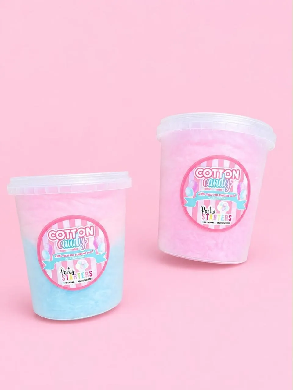Party Starters cotton candy tubs
